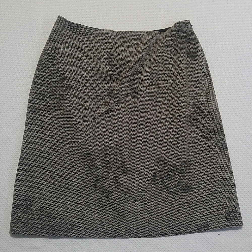 Loft rose and herringbone pencil skirt size 2P